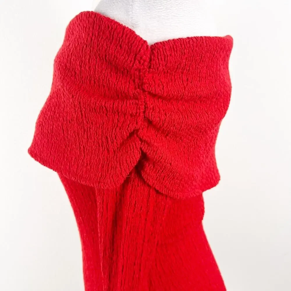 Zara Off The Shoulder Knit Top Red Size Small